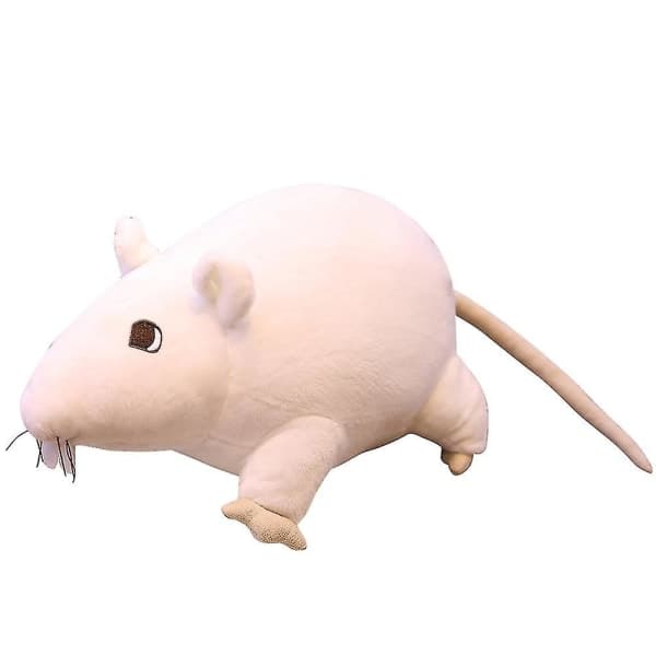 3D Mus Muse Rotte Dyr Blød Plys Dukke Legetøj 20cm White