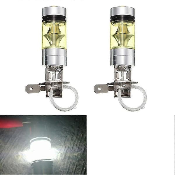 2 kpl H3 100W 20SMD auton kirkas LED-etusumuvalo ajovalopolttimo White