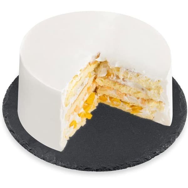 Roterende Skifer Serveringsbakke - 1 Stykke - Moderne Rustik Stil - 360° Rotation - Forretter og Desserter - D