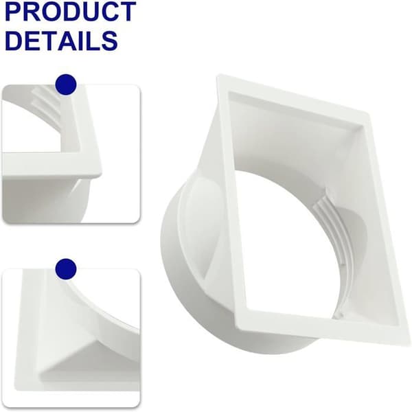 Luftkonditioneringsavgasanslutning - 1 stycke - Robust plast - Optimerad ventilation - Kontor och hem