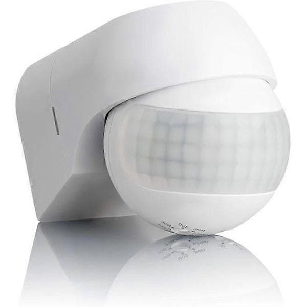 Utomhus rörelsedetektor IP44, Ytmonterad, Programmerbar, Infraröd sensor, Räckvidd 15m/180, Lämplig för LED