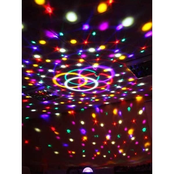 Discolys med Bluetooth & Højtaler - LED Lys - RGB Sort
