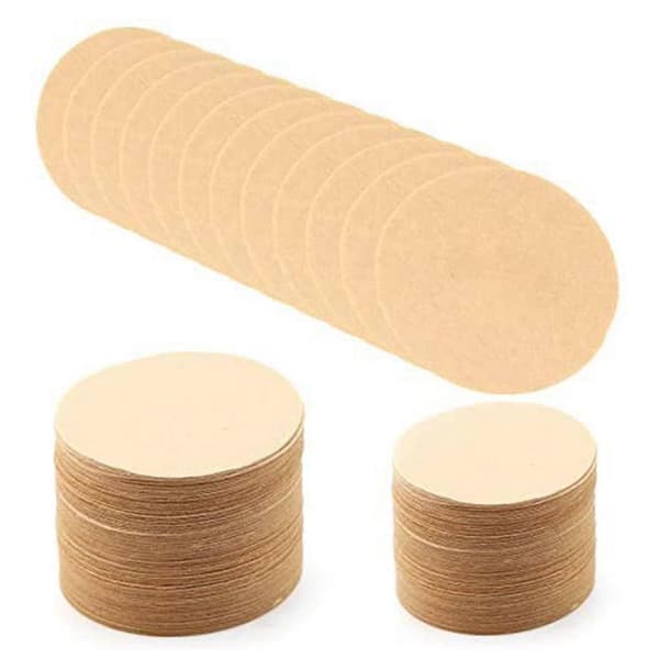 400 stykker ubleget kaffefilterpapir, rundt erstatningskaffefilterpapir (2,3 tommer i diameter)