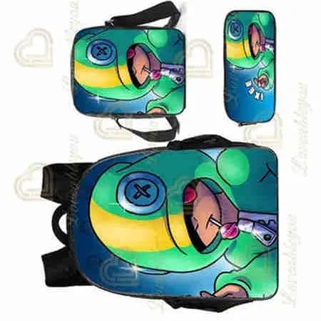 Ryggsäck Anime Karaktärer Väskor Barn Tryckta Skolväskor Pennfodral Spel Canvas Stretch Dubbla Lager Stor Kapacitet Skolmaterial OHSB03 OHSB03