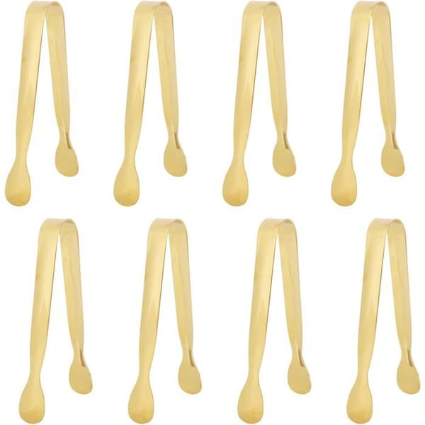 Kjøkkentang - 8 deler - Rustfritt stål - Mat - Buffeter og hjem - 11 cm Gull