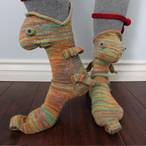 Djursockor Haj Fisk Stickad Slang Nyhet Vinter Varm Julklapp Unisex