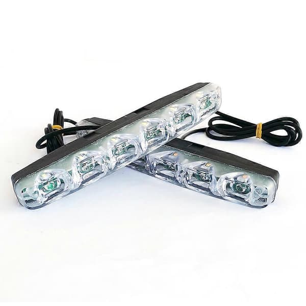 Universal DC 12V DRL 6 LED'er Bil Styling Bil Kørelys Bil LED-lys til dagtimerne