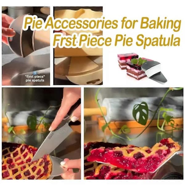 Første skive paispatel, trekantet paiskjærer, profesjonell pizzakakeserver 3pcs