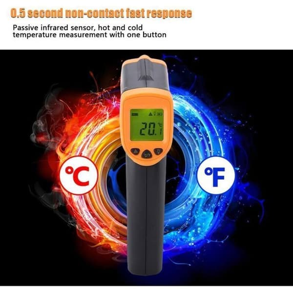 SENSOR AR320 Digitalt infrarødt termometer, berøringsfri LCD-skærm, digitalt laser-infrarødt termometer -32 °C til 380 °C
