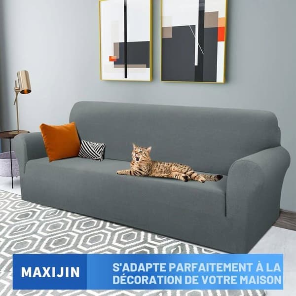 3-seters sofatrekk - 1 del - Stretch Jacquard - Sklisikkert og beskyttende - Stue og