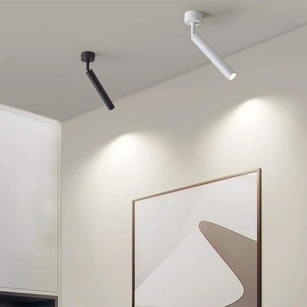 Antireflex LED-spotlight, 360° roterbar, sidostrålande, rund aluminiumdownlight för inomhuskök