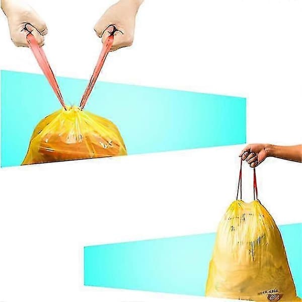 5-pack sopsäckar 20l kraftiga sopsäckar med dragsko Sopsäckstjocklek Automatisk stängning Sop