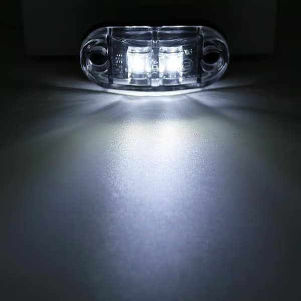 10X 2 LED sidemarkeringslygter 12/24V LED positionslys trailer sidelys advarselslys til lastbil autocamper campingvogn white