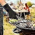 Grillhandsker - Varmebestandige op til 800c - 1 par sorte (én størrelse)