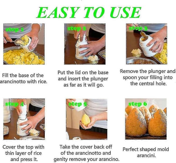 Arancini Maker Form, DIY Risbollsform, Multifunktionell Risbollsmaskin Skaka, Hemlagad Fylld Köttpunktboll