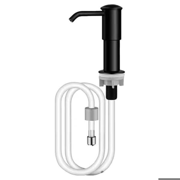 Integreret sæbedispenser til køkkenvask, sæbedispenser med pumpehoved og 100 cm/40 tommer forlængerrør