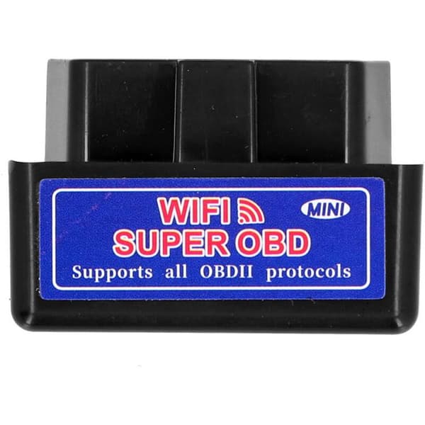 Til ELM327 12V OBD2 Scanner Mini WIFI Bil Diagnostisk Adapter til Android Sort
