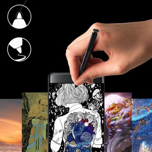 for for Galaxy Note 9 Bærbar Elektromagnetisk Penn Lett Vanntett Grey