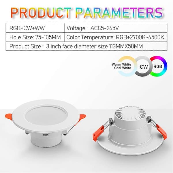 Bluetooth Innfelte LED Flate Takspotter Downlights Spotlights