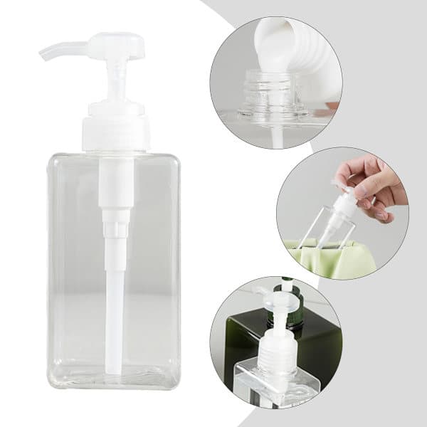 Tvålpump i plast, pumpdispenser i plast, för schampo, dusch