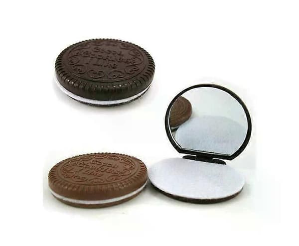 KampagneNy ankomst lys brun sød cookie-formet design spejl makeup chokoladekam