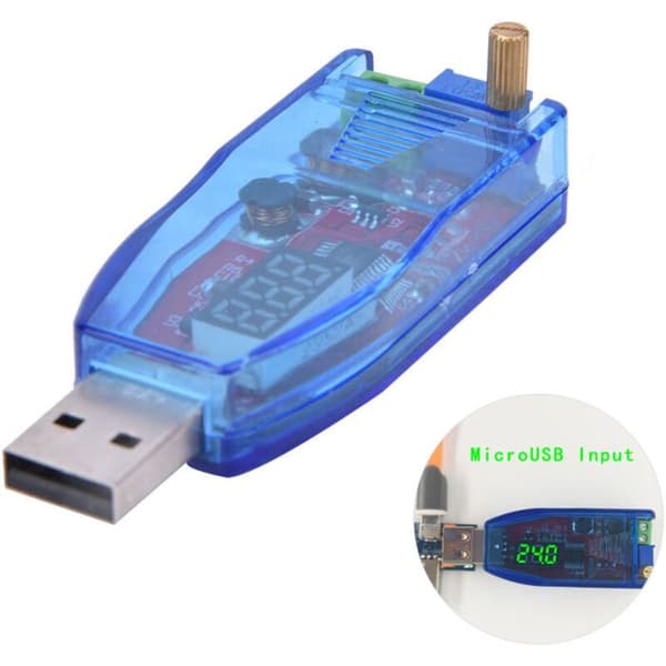 DC-strømregulatormodul, justerbart USB-potentiometer, boost- og buck-konverter