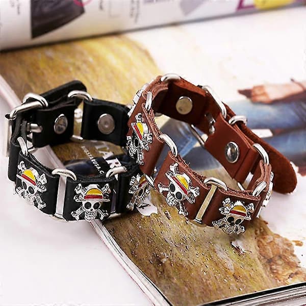 Enkelskallet läderarmband