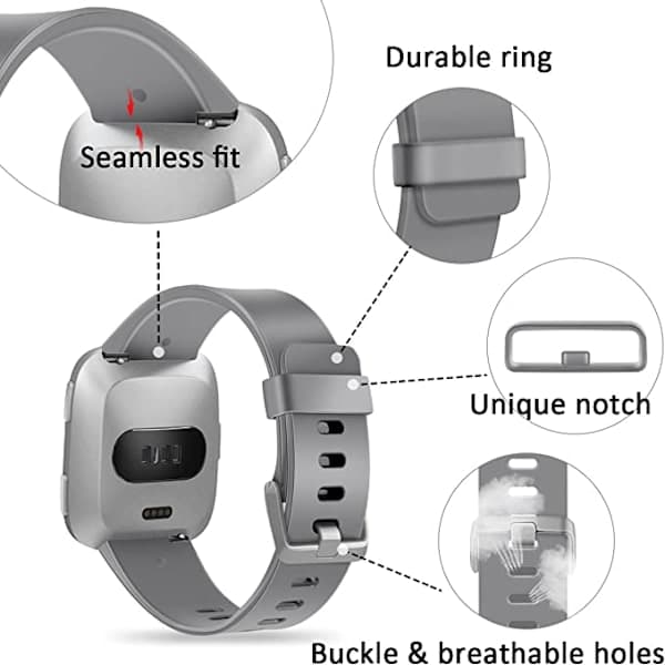 Klockarmband - Kompatibelt med Fitbit Versa smartwatch, Versa 2 & Versa Lite (exkl. klocka)