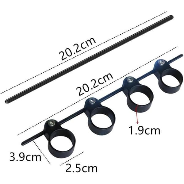 Gitarrfingerförlängare - 1 stycke - Svart ABS - Justerbar - Muskelstärkande - För gitarr