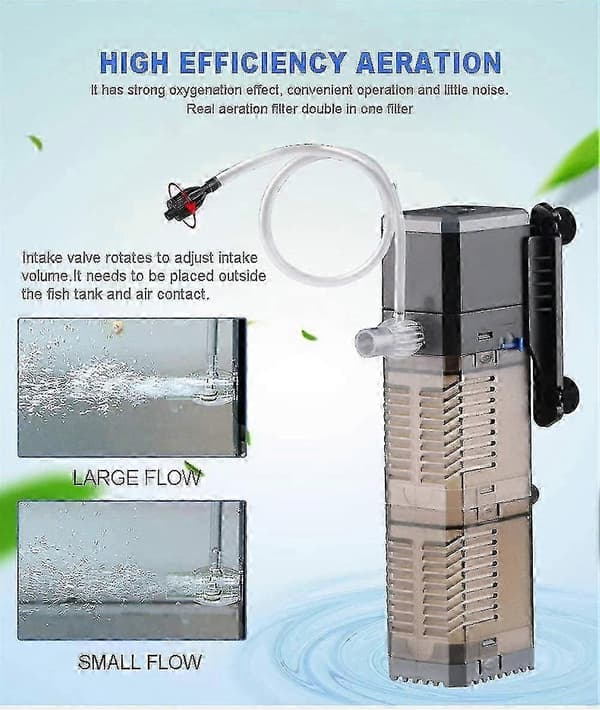 Akvariumfilter 3 i 1 Akvarium Dränkbar Pump Vattenpump 7w (chj-1502/25w)