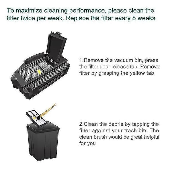 14 stk. tilbehør til Irobot Roomba 880 860 870 reservedelsbørstesæt