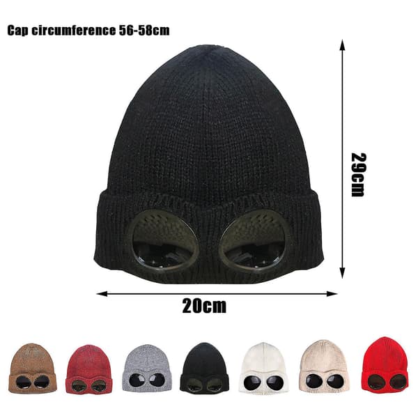 Menn Kvinner Lue Cp Strikket Lue Ull Vinterluer Solbriller Punk Caps White