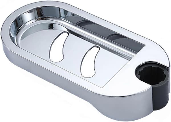 Duschstång Clip-on Badrum Tvålhållare Tvålkopp, ABS Material (Passar för 24mm rör)