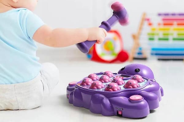 Slå en blekksprut-spill med lys og lyder for jenter og gutter - Lilla One Size