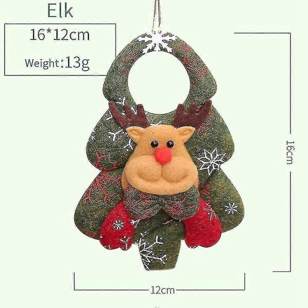 4 stykker julepynt og juletræspynt