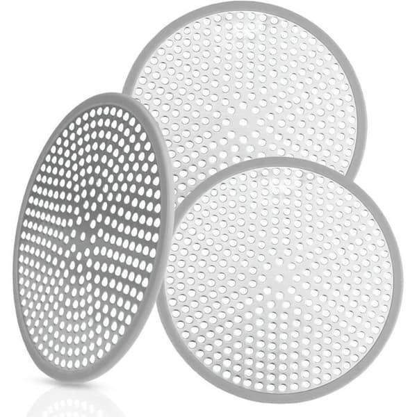 3-delt brusehårfanger, 118mm/4.65\" bruse- og badekarhårfilter, bruserist, anti-hår badefilter
