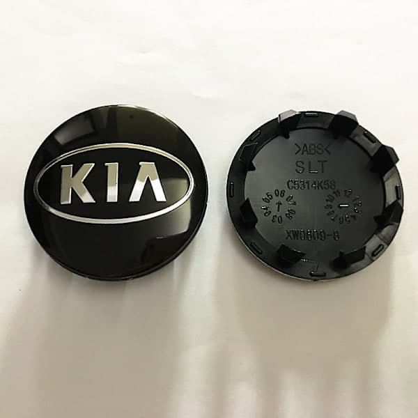 4-pak sorte Kia bil hjulkapsler Navkapsler 60mm 4-pak til P