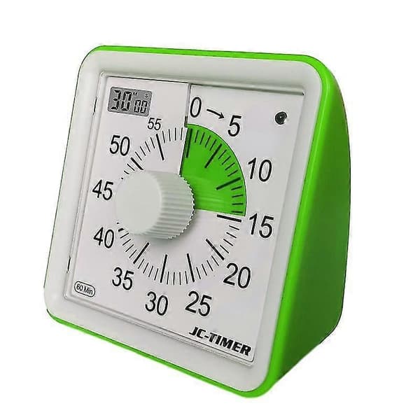 Visuel Timer 60-minutters Lydløs Nedtællingstimer Til Børn Og Voksne Tidsstyringsværktøj Til Køkken Klasseværelse