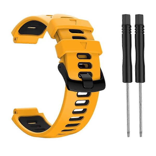 Erstatningssilikonrem med stålspenne for Garmin- Forerunner 735xt/220/230/235 9
