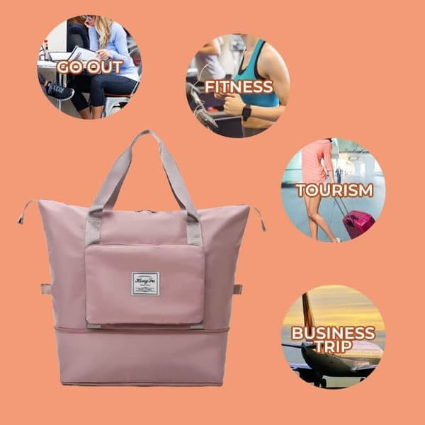 Rejsetaske med stor kapacitet Tør og våd separationspose Lys PINK Light PINK
