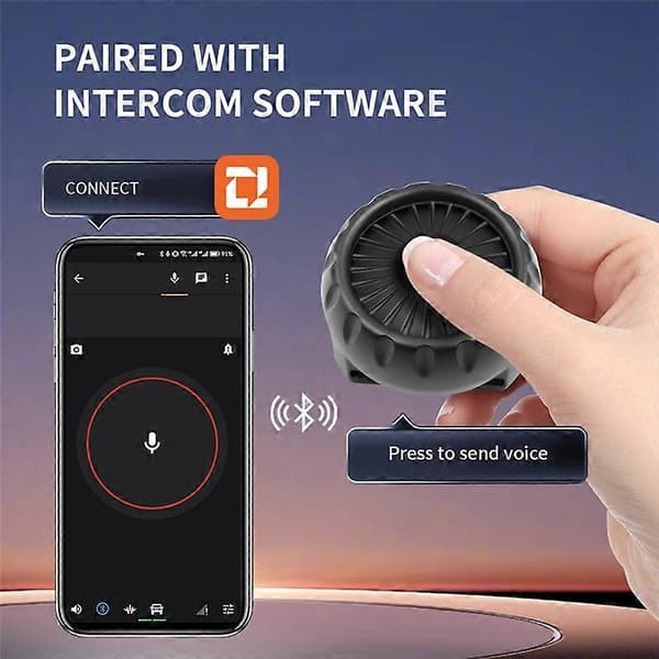 Langaton Bluetooth PTT-ohjauspainike säädettävällä hihnalla Zello IOS Android Smar -laitteille