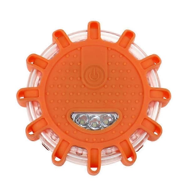 Magnetiske LED Nødblinklys til Bil Vejblus Advarselsnatlys Orange