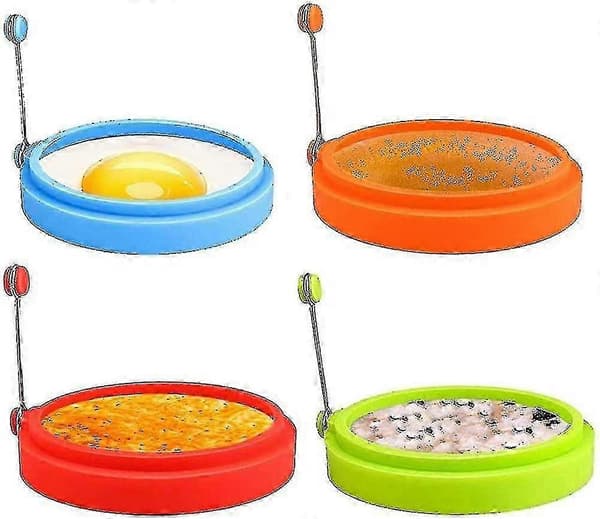 Silikon-eggeringer, 10,2 cm, matsikker, non-stick-belagt, stekte egg, pannekaker