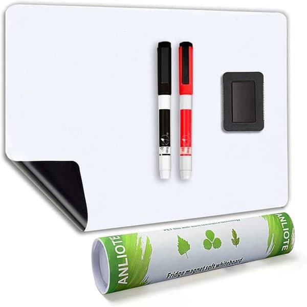 Magnetisk Whiteboard A3+ - 1 Enhet - Fläckresistent PET-yta - För Kylskåp och Kontor - 50.7x33cm