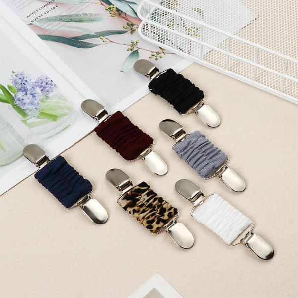 2-pakning Kjoleklyper Elastiske klyper for stramming av kjoler 2 stk svart 2pcs black