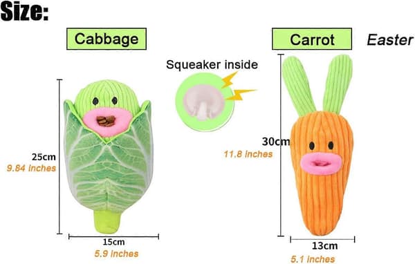 Hundleksaker 2-pack, stresslindrande pipande hundleksaker, interaktiv långsam utfodringsleksak för hundar för födosöksinstinkt, hjärnstimulerande hundspel