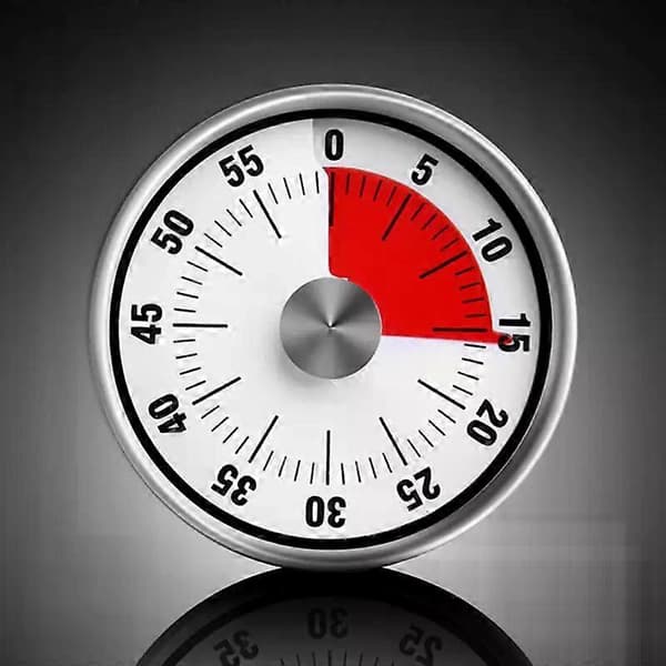 Visuell Timer Mekanisk Nedtellingstimer Kjøkken Klasserom Baketimer For Undervisning Matlaging Arbeid 60 Minutter Kjøkkentimer E01 White