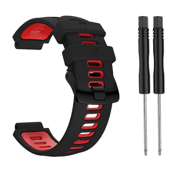 Erstatningssilikonrem med stålspenne for Garmin- Forerunner 735xt/220/230/235 3