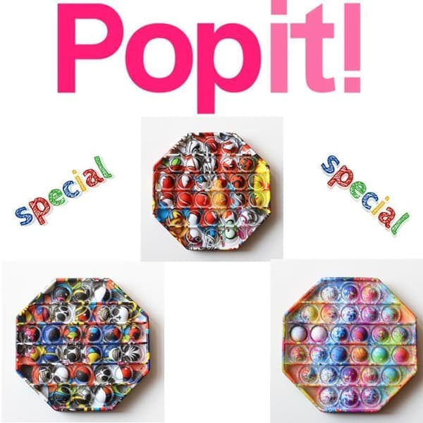 Speciel Camouflage Popit Fidget Pop It - CE Godkendt 3 Farver Model 1 Model 1