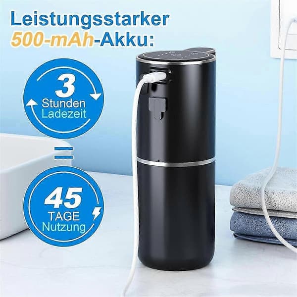 Automatisk tvåldispenser, 380 ml, elektrisk väggmontering, beröringsfri automatisk tvåldispenser, USB
